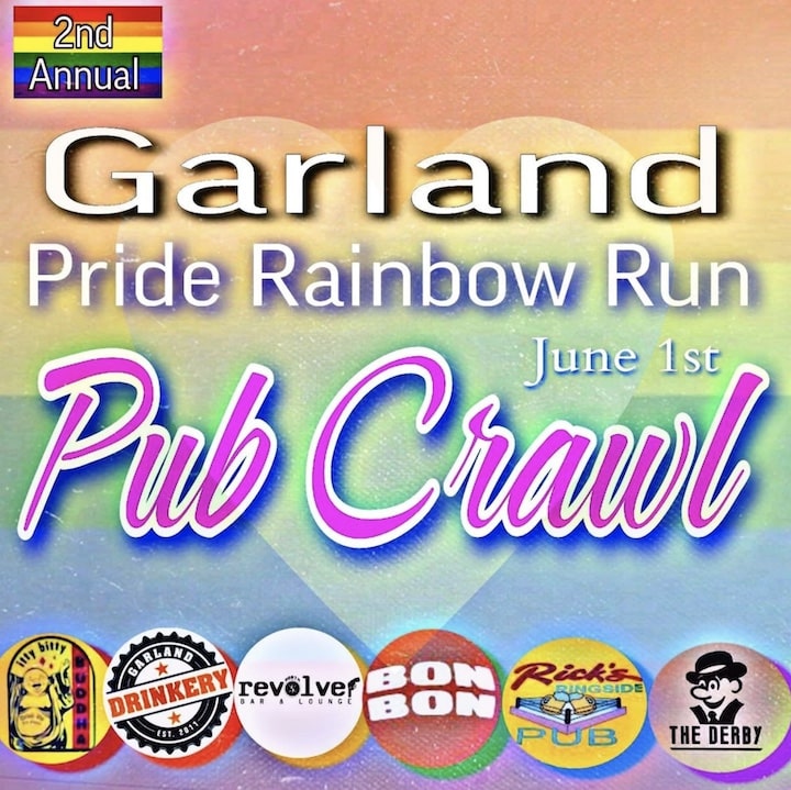 Garland Pride Rainbow Run Pub Crawl